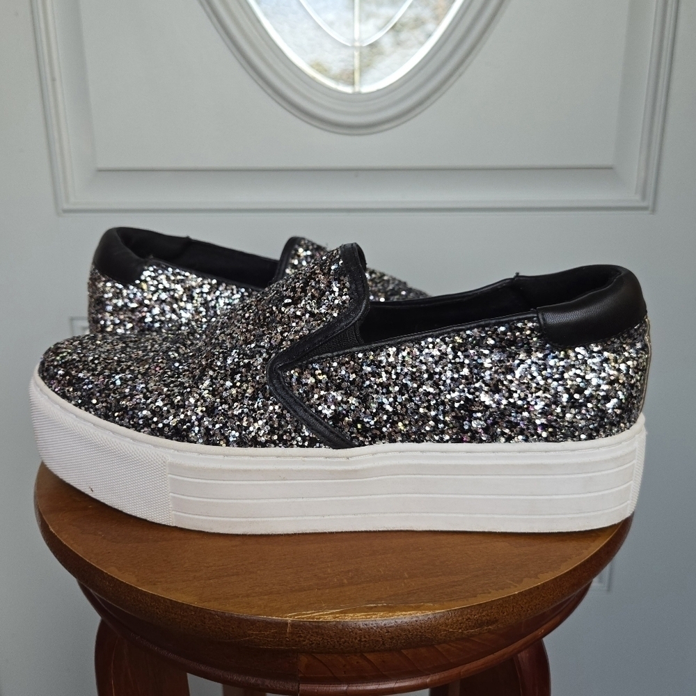 Kenneth Cole Joanie Chunky Glitter Platform Sneakers
